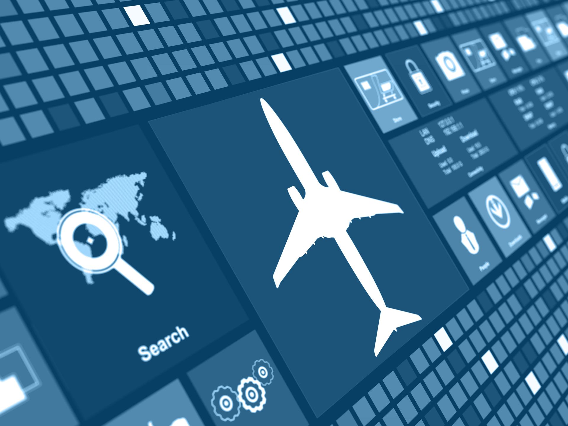 Airplane concept digital background